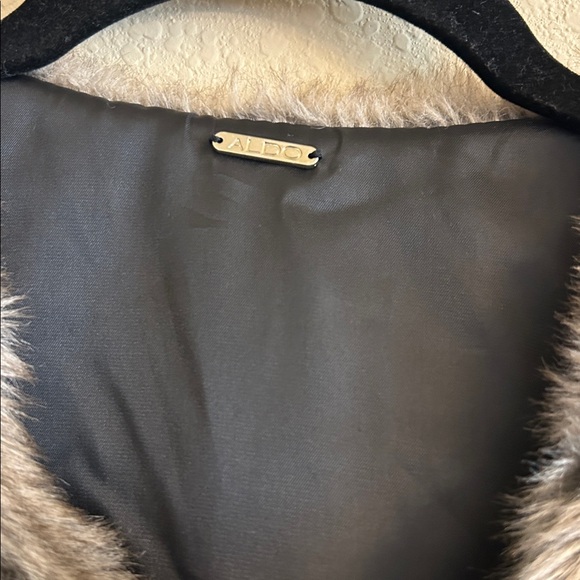 Aldo Faux Fur Vest in Gray and Brown - Picture 3 of 10